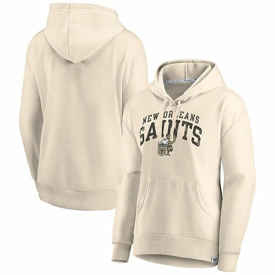 Women's Fanatics Branded Cream New Orleans Saints Spring Jump Signature Fleece Pullover Hoodie 4 Women's Fanatics Branded Cream New Orleans Saints Spring Jump Signature Fleece Pullover Hoodie - Image 2