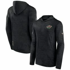 Alternative view of Men's Fanatics Branded Black Minnesota Wild Authentic Pro Rink Camo Pullover Hoodie