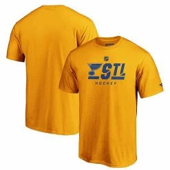 Men's Fanatics Branded Gold St. Louis Blues Authentic Pro Core Secondary Logo T-Shirt -Metaverse shop unnamed file 16466