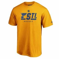 Men's Fanatics Branded Gold St. Louis Blues Authentic Pro Core Secondary Logo T-Shirt -Metaverse shop unnamed file 16467