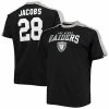 Men's Fanatics Branded Josh Jacobs Black Las Vegas Raiders Big & Tall Sleeve Panel Player Name & Number T-Shirt -Metaverse shop unnamed file 16489