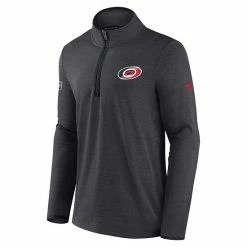 Men's Fanatics Branded Heather Charcoal Carolina Hurricanes Authentic Pro Rink Quarter-Zip Jacket -Metaverse shop unnamed file 16504