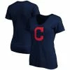 Women's Fanatics Branded Navy Cleveland Indians Plus Size Core Official Logo V-Neck T-Shirt -Metaverse shop unnamed file 16533