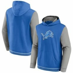 Men's Fanatics Branded Blue/Gray Detroit Lions Block Party Pullover Hoodie -Metaverse shop unnamed file 16589