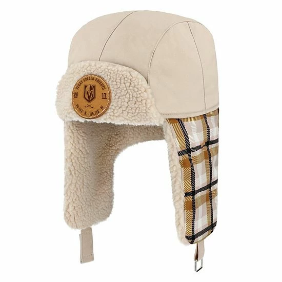 Men's Fanatics Branded Natural Vegas Golden Knights Outdoor Play Plaid Trapper Hat Men's Fanatics Branded Natural Vegas Golden Knights Outdoor Play Plaid Trapper Hat -Metaverse shop unnamed file 16596