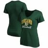 Women's Fanatics Branded Green Oakland Athletics Victory Script V-Neck T-Shirt -Metaverse shop unnamed file 16614