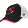 Men's Fanatics Branded Black/White New Jersey Devils Authentic Pro Team Locker Room Trucker Snapback Hat -Metaverse shop unnamed file 16632