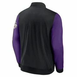 Men's Fanatics Branded Black/Purple Colorado Rockies Iconic Record Holder Woven Full-Zip Bomber Jacket -Metaverse shop unnamed file 16659