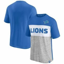 Men's Fanatics Branded Blue/Heathered Gray Detroit Lions Colorblock T-Shirt 3 Men's Fanatics Branded Blue/Heathered Gray Detroit Lions Colorblock T-Shirt -Metaverse shop unnamed file 16700