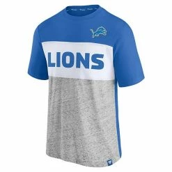 Men's Fanatics Branded Blue/Heathered Gray Detroit Lions Colorblock T-Shirt 4 Men's Fanatics Branded Blue/Heathered Gray Detroit Lions Colorblock T-Shirt -Metaverse shop unnamed file 16701