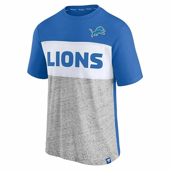 Men's Fanatics Branded Blue/Heathered Gray Detroit Lions Colorblock T-Shirt Men's Fanatics Branded Blue/Heathered Gray Detroit Lions Colorblock T-Shirt -Metaverse shop unnamed file 16701