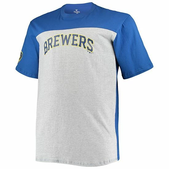 Men's Fanatics Branded Royal/Heathered Gray Milwaukee Brewers Big & Tall Colorblock T-Shirt Men's Fanatics Branded Royal/Heathered Gray Milwaukee Brewers Big & Tall Colorblock T-Shirt -Metaverse shop unnamed file 16725