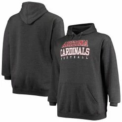 Men's Fanatics Branded Heathered Charcoal Arizona Cardinals Big & Tall Practice Pullover Hoodie -Metaverse shop unnamed file 16756