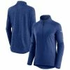 Women's Fanatics Branded Blue/Heathered Blue Tampa Bay Lightning Logo Authentic Pro Travel & Training Raglan Quarter-Zip Jacket -Metaverse shop unnamed file 16860
