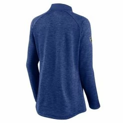 Women's Fanatics Branded Blue/Heathered Blue Tampa Bay Lightning Logo Authentic Pro Travel & Training Raglan Quarter-Zip Jacket -Metaverse shop unnamed file 16863