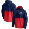 Men's Fanatics Branded Navy/Red Washington Wizards Anorak Block Party Windbreaker Half-Zip Hoodie Jacket -Metaverse shop unnamed file 16864