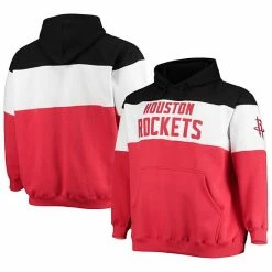 Men's Fanatics Branded Black/Red Houston Rockets Big & Tall Colorblock Wordmark Pullover Hoodie 3 Men's Fanatics Branded Black/Red Houston Rockets Big & Tall Colorblock Wordmark Pullover Hoodie -Metaverse shop unnamed file 16881