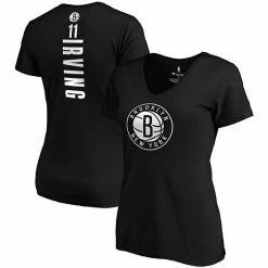 Women's Fanatics Branded Kyrie Irving Black Brooklyn Nets Playmaker Logo Name & Number V-Neck T-Shirt 3 Women's Fanatics Branded Kyrie Irving Black Brooklyn Nets Playmaker Logo Name & Number V-Neck T-Shirt -Metaverse shop unnamed file 16886