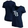 Women's Fanatics Branded Navy Tampa Bay Rays Core Official Logo V-Neck T-Shirt -Metaverse shop unnamed file 16906