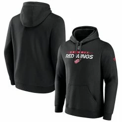 Alternative view of Men's Fanatics Branded Black Detroit Red Wings Authentic Pro Core Collection Prime Team Pullover Hoodie