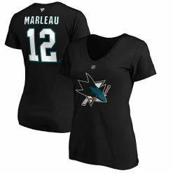 Women's Fanatics Branded Patrick Marleau Black San Jose Sharks Authentic Stack Name & Number V-Neck T-Shirt 3 Women's Fanatics Branded Patrick Marleau Black San Jose Sharks Authentic Stack Name & Number V-Neck T-Shirt -Metaverse shop unnamed file 16922