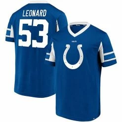 Men's Fanatics Branded Darius Leonard Royal Indianapolis Colts Hashmark Player Name & Number V-Neck Top -Metaverse shop unnamed file 16929