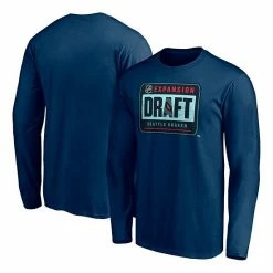 Men's Fanatics Branded Navy Seattle Kraken 2021 NHL Expansion Draft Logo Long Sleeve T-Shirt 3 Men's Fanatics Branded Navy Seattle Kraken 2021 NHL Expansion Draft Logo Long Sleeve T-Shirt -Metaverse shop unnamed file 17010