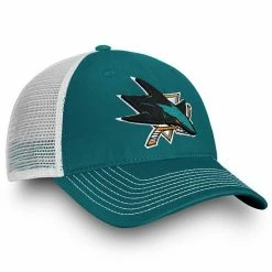 Men's Fanatics Branded Teal San Jose Sharks Core Primary Logo Trucker Snapback Hat -Metaverse shop unnamed file 17024