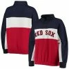 Women's Fanatics Branded Navy/Red Boston Red Sox Plus Size Colorblock Quarter-Zip Sweatshirt -Metaverse shop unnamed file 17026