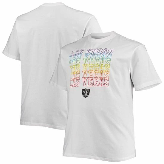 Men's Fanatics Branded White Las Vegas Raiders Big & Tall City Pride T-Shirt 3 Men's Fanatics Branded White Las Vegas Raiders Big & Tall City Pride T-Shirt