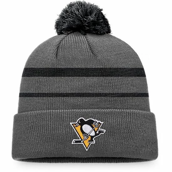 Men's Fanatics Branded Charcoal/Black Pittsburgh Penguins Cuffed Knit Hat with Pom Men's Fanatics Branded Charcoal/Black Pittsburgh Penguins Cuffed Knit Hat With Pom -Metaverse shop unnamed file 17075