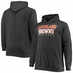 Men's Fanatics Branded Heathered Charcoal Cleveland Browns Big & Tall Practice Pullover Hoodie -Metaverse shop unnamed file 17140