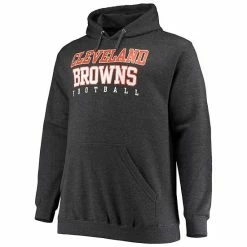Men's Fanatics Branded Heathered Charcoal Cleveland Browns Big & Tall Practice Pullover Hoodie -Metaverse shop unnamed file 17141