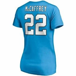 Women's Fanatics Branded Christian McCaffrey Blue Carolina Panthers Player Icon Name & Number V-Neck T-Shirt -Metaverse shop unnamed file 17156