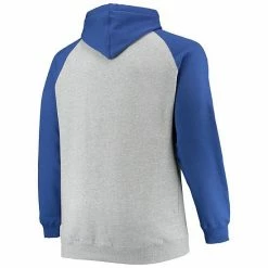 Men's Fanatics Branded Heathered Gray/Royal New York Mets Big & Tall Raglan Pullover Hoodie -Metaverse shop unnamed file 17214