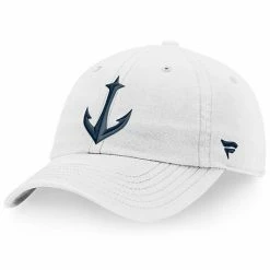 Men's Fanatics Branded White Seattle Kraken Secondary Logo Adjustable Hat