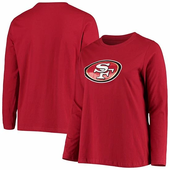 Women's Fanatics Branded Scarlet San Francisco 49ers Plus Size Primary Logo Long Sleeve T-Shirt Women's Fanatics Branded Scarlet San Francisco 49ers Plus Size Primary Logo Long Sleeve T-Shirt -Metaverse shop unnamed file 17273