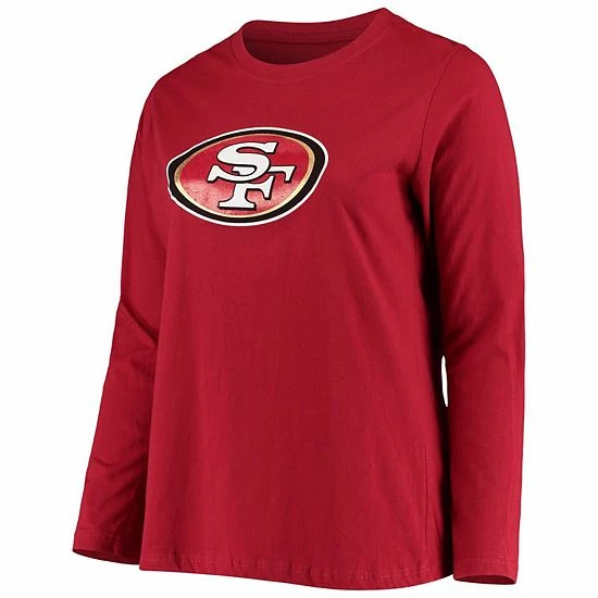 Women's Fanatics Branded Scarlet San Francisco 49ers Plus Size Primary Logo Long Sleeve T-Shirt Women's Fanatics Branded Scarlet San Francisco 49ers Plus Size Primary Logo Long Sleeve T-Shirt -Metaverse shop unnamed file 17275