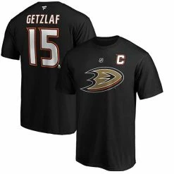 Men's Fanatics Branded Ryan Getzlaf Black Anaheim Ducks Team Authentic Stack Name & Number T-Shirt -Metaverse shop unnamed file 17281