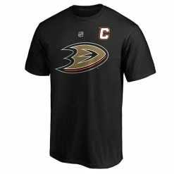 Men's Fanatics Branded Ryan Getzlaf Black Anaheim Ducks Team Authentic Stack Name & Number T-Shirt -Metaverse shop unnamed file 17282