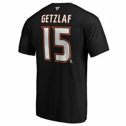 Men's Fanatics Branded Ryan Getzlaf Black Anaheim Ducks Team Authentic Stack Name & Number T-Shirt -Metaverse shop unnamed file 17283