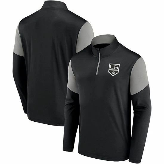Men's Fanatics Branded Black Los Angeles Kings Logo Quarter-Zip Jacket Men's Fanatics Branded Black Los Angeles Kings Logo Quarter-Zip Jacket -Metaverse shop unnamed file 17297
