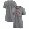 Women's Fanatics Branded Heathered Gray New England Patriots Drop Back Modern T-Shirt -Metaverse shop unnamed file 17307