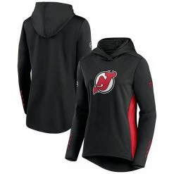 Women's Fanatics Branded Black/Red New Jersey Devils Authentic Pro Locker Room Pullover Hoodie -Metaverse shop unnamed file 17436