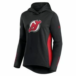 Women's Fanatics Branded Black/Red New Jersey Devils Authentic Pro Locker Room Pullover Hoodie -Metaverse shop unnamed file 17437