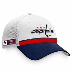 Men's Fanatics Branded White/Navy Washington Capitals 2021 NHL Draft Authentic Pro On Stage Trucker Snapback Hat -Metaverse shop unnamed file 17462