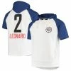 Fanatics Men's Kawhi Leonard White/Royal LA Clippers Player Raglan Pullover Hoodie