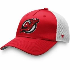 Women's Fanatics Branded Red New Jersey Devils Exclusive Trucker Snapback Hat