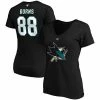 Women's Fanatics Branded Brent Burns Black San Jose Sharks Authentic Stack Name & Number V-Neck T-Shirt -Metaverse shop unnamed file 17496