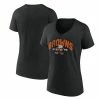 Women's Fanatics Branded Black Cleveland Browns Plus Size Drop Back V-Neck T-Shirt